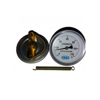Термометр накладной с пружиной  Ø63мм (0-120 С)