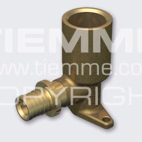 Колено с внутр резьбой 16 х 2,2 - 1/2 и фланцем 55мм, Tiemme (Италия)