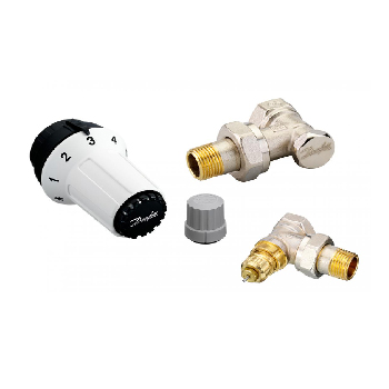 Комплект RAE-C RA-FN RLV-S 1/2 угловой с преднастройкой DANFOSS (Дания)