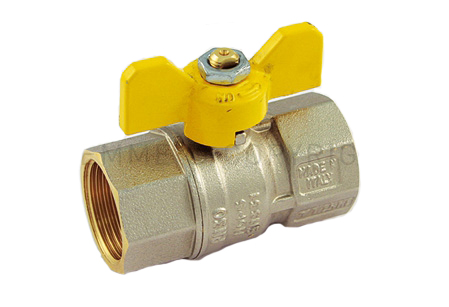 Кран шаровый газовый с мотыльком В-В 1/2 (2370G0704), TIEMME (Италия)