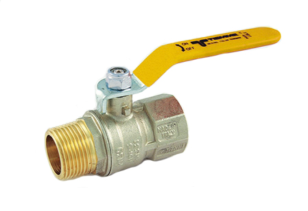 Кран шаровый газовый с ручкой В-Н 1/2 (2381G0704), TIEMME (Италия)