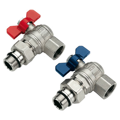 Кран шаровый угловой с американкой В-Н 1/2 (2180R2804), TIEMME (Италия)
