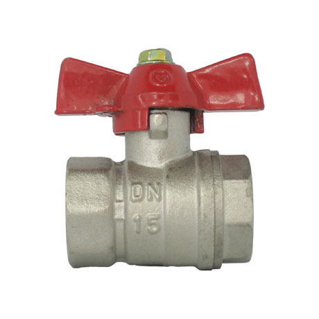Кран шаровый водяной с мотыльком В-В 3/4, VALVE