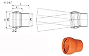 Отвод поворотный 0–7,5  DN315 (Ostendorf. Германия)