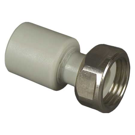 Переход ППР с перекидной гайкой ВПх ВР d20 х 3/4 с отверстием для пломбирования (Чехия)