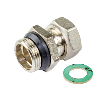 Прямой фитинг O-ring 1/2 x 1/2 с накидной гайкой и наружной резьбой,(1525NR04) TIEMME (Италия)