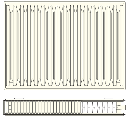 Радиатор (батарея) стальной 22K х 300 х 600, IMAS (Италия)