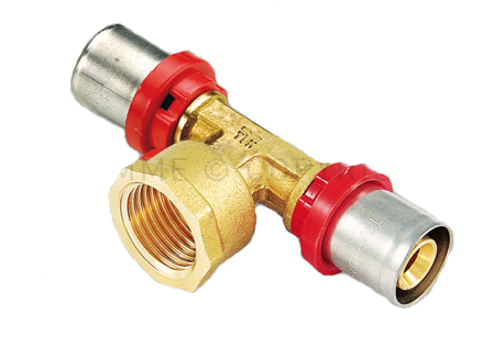 Пресс тройник 16 х 1/2 внутренняя х 16 (1659G160416CT), TIEMME (Италия)