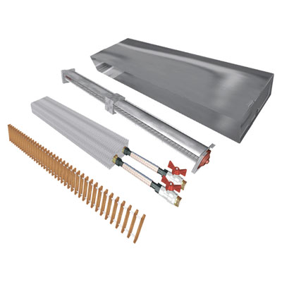 Конвектор внутрипольный цокольный KV-C 290/1000/110, POLVAX (Польша)